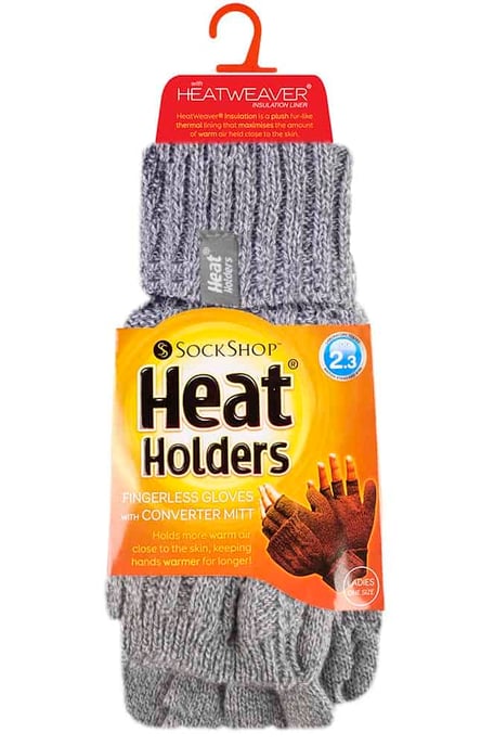Women's Thermal Converter Fingerless Cable Knit 2.3 tog Gloves - Image 2