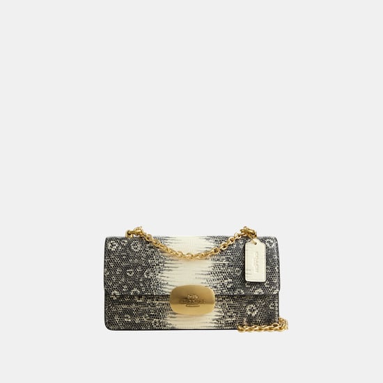 Eliza Flap Crossbody in Ring Lizard-Embossed Leather Bag