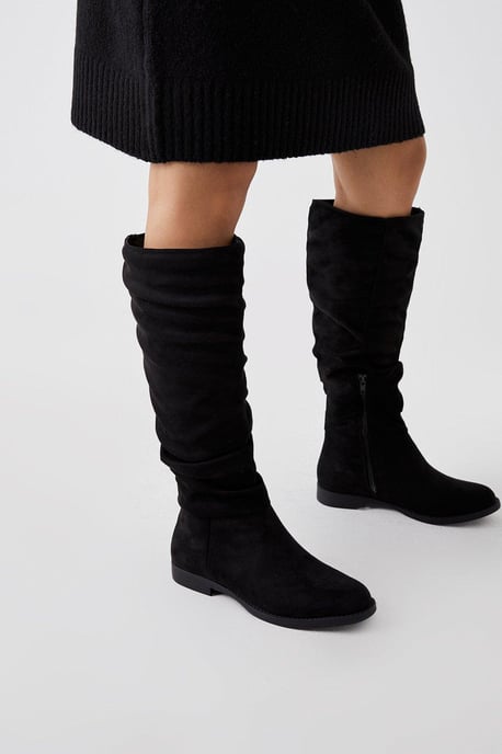 Karina Flat Ruched Boots