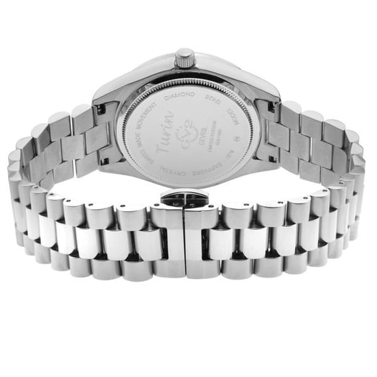 GV2 Women's Turin Diamond Swiss Quartz Stainless Steel Watch