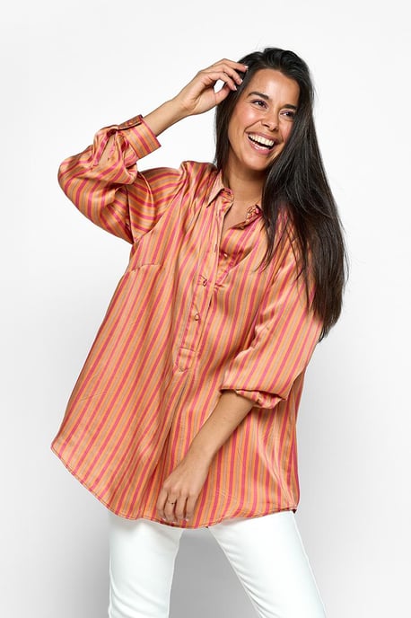 Caroline Tensen California Print Blouse Roze / Oranje
