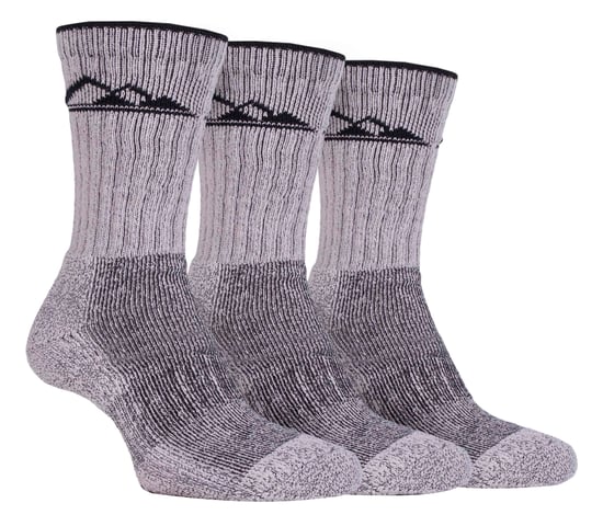 3 Pairs Mens Heavy Cushioned Breathable Outdoor Cotton Hiking Socks - Image 1