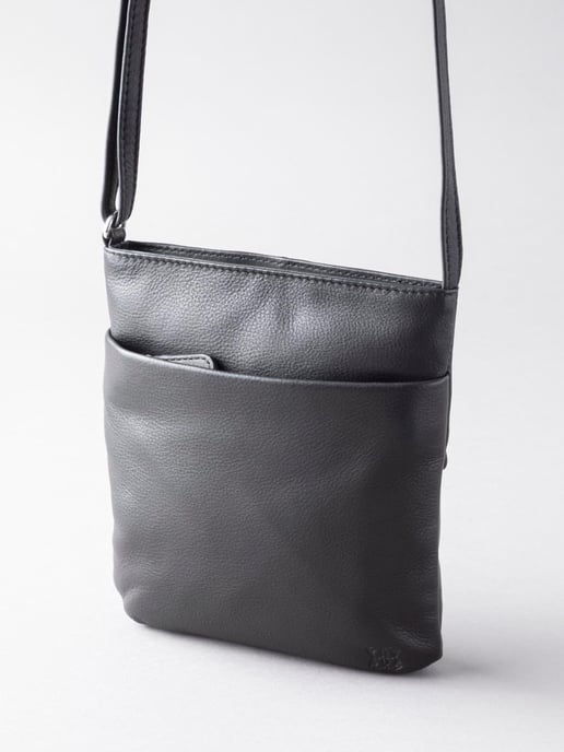 Lowther Leather Cross Body Bag in Black