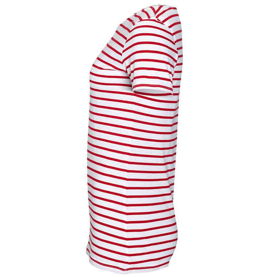 SOLS Womens/Ladies Miles Striped Round Neck T-Shirt (White/Red) - Image 3