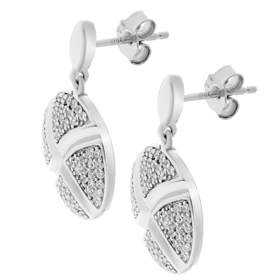 Orphelia Dames 925 Sterling Zilveren Dangle Oorbellen - Zilver ZO-6043 - Image 3