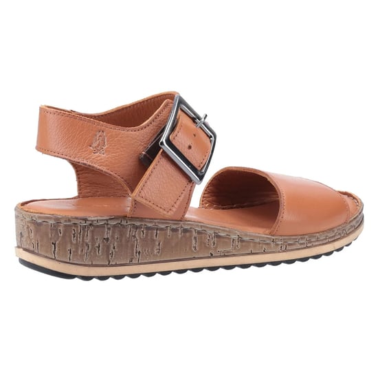 Hush Puppies Womens/Ladies Ellie Leather Wide Sandals (Tan) - Image 2