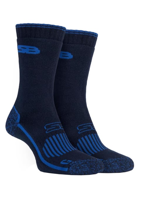 Storm Bloc - 2 Pairs Mens Heavy Duty Reinforced Breathable Cotton Work Socks for Boots - Image 1