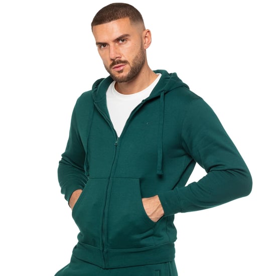Enzo | Hoodie med dragkedja för herrar - Grön - Image 1