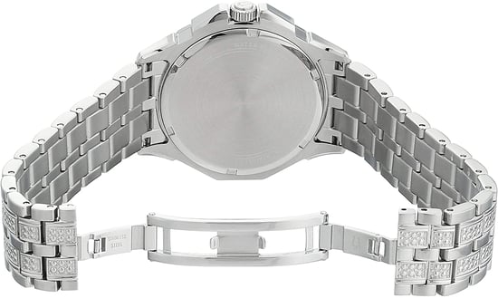 Bulova Kristallen Heren Zilveren Horloge 96C134 - Image 3