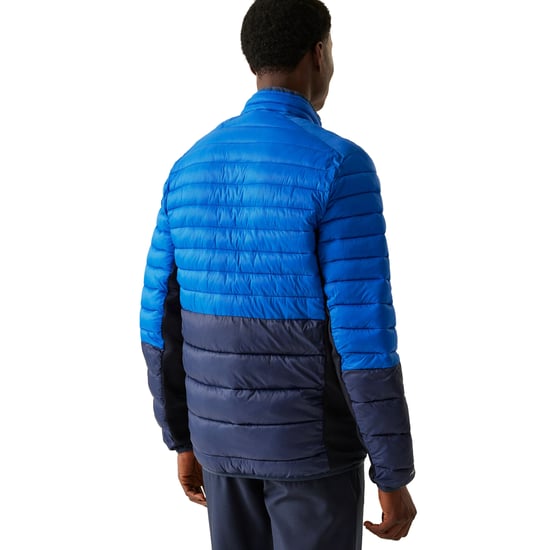 Regatta Mens Leedre Colour Block Hybrid Jacket (Olympian Blue/Navy)