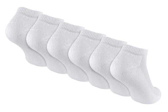 6 par multipack vita barnstrumpor | Sock Snob | träningsstrumpor i bambu för pojkar och flickor - vit - Image 1