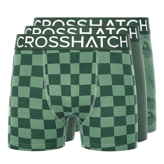 Crosshatch Heren Bresler Boxershorts (Set van 3) (Groen) - Image 1