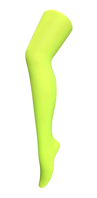 Dames 40 denier nieuwigheid kleurrijke neon panty's - Neon Geel - Image 1