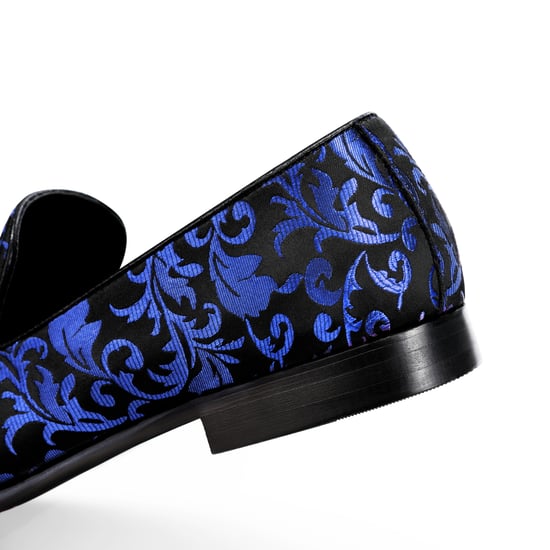 Penny Loafers med elegant jacquard för herr Blå - Image 6