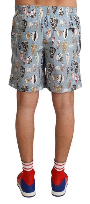 Dolce & Gabbana Herrars Blå Snäcksstrandbadbyxor - Image 3