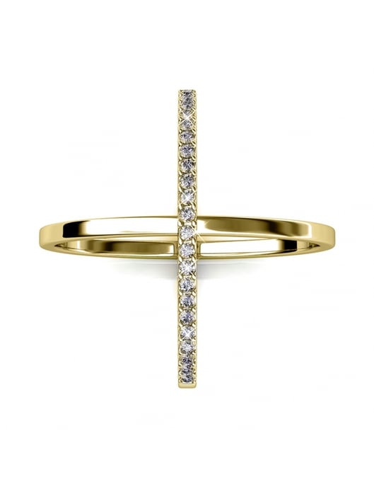X Duo ring - Oostenrijks kristal - Image 5