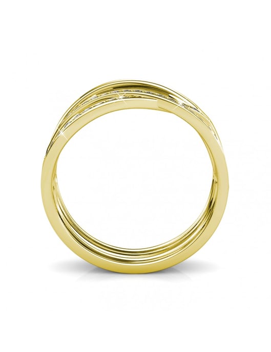 Criss Cross-ring - guld och kristall - Image 5