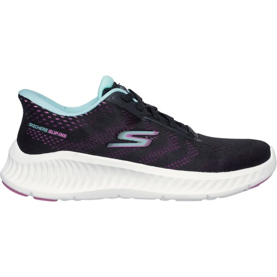 Skechers Go Walk Now Khloe Textile Women's Black/Purple Trainers - Image 2