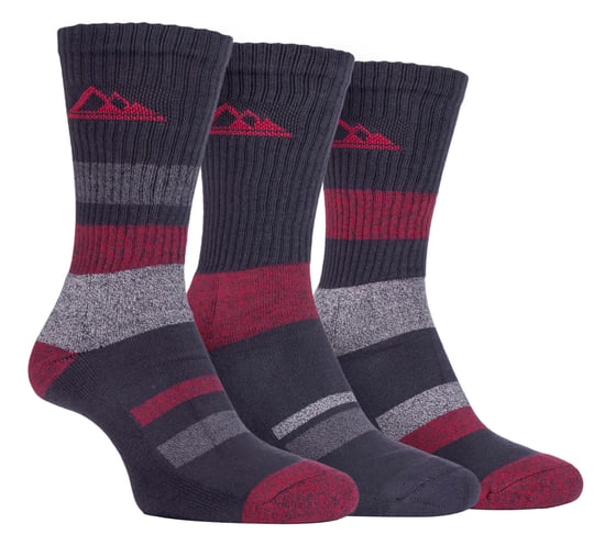 Storm Bloc - 3 Pack Mens Padded Sole Anti Blister Lightweight Breathable Cotton Walking Hiking Socks for Summer - Image 1