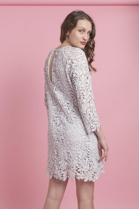Jayley Grey Vintage Inspired Lace Dress