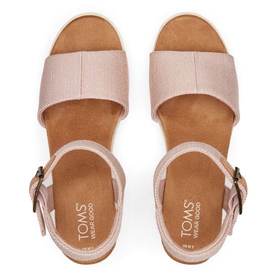 TOMS Diana Nylon Women's Ballet Pink Wedges - Image 4