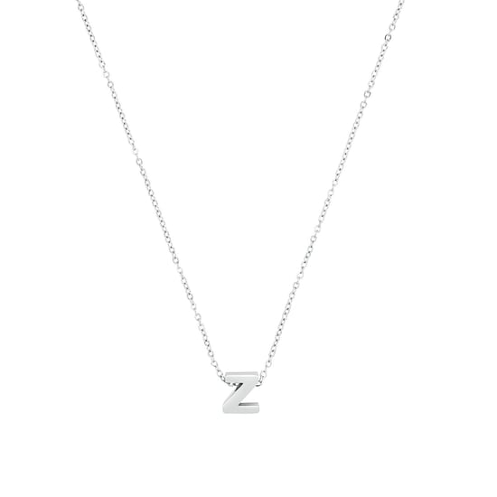 Amor chain with pendant Unisex necklace by amor, letter Z, Letter, stainless steel yellow gold plated