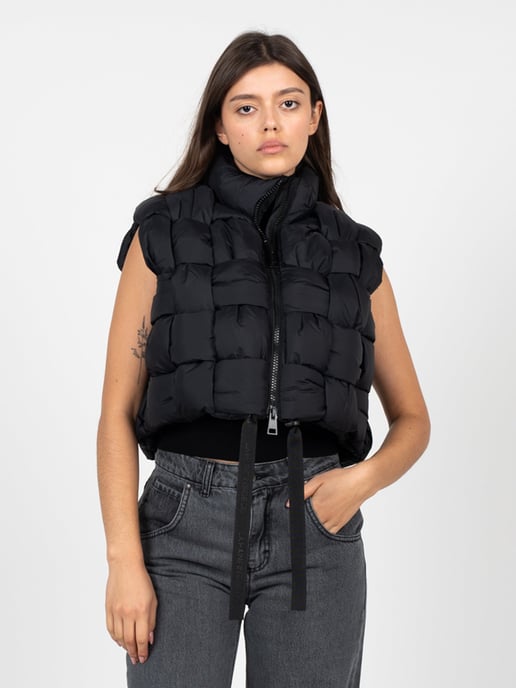La Haine Inside Us Vest Down Vest Unisex Woman's Black - Image 3