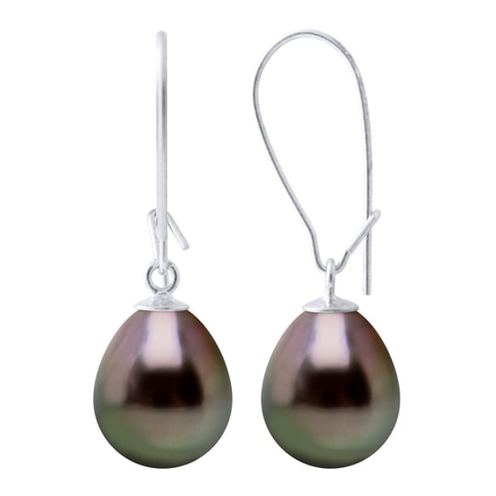 Earrings Real Cultured Tahiti Pearls Pear 9-10 mm - Image 1