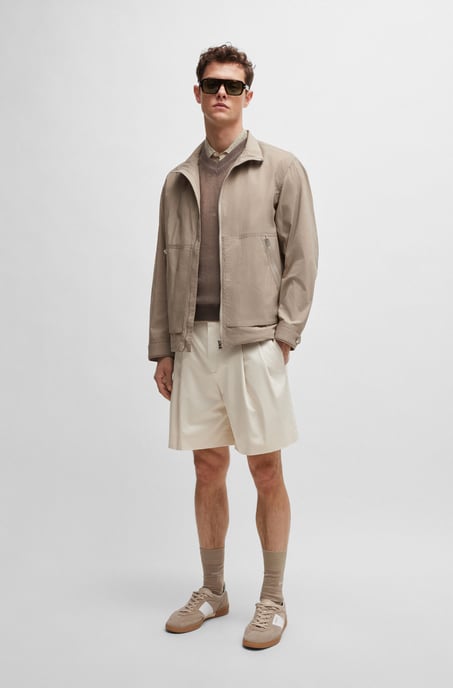Men's Boss Water-Repellent Jacket in Beige