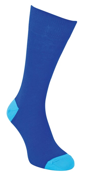 12 Pair Multipack Mens Black Cotton Socks | Sock Snob | Breathable Crew Cushioned Heel and Toe socks - Blue - Image 2