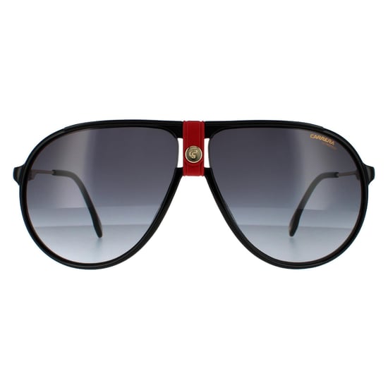 Carrera Aviator Mens Gold Red and Black Grey Gradient  Sunglasses