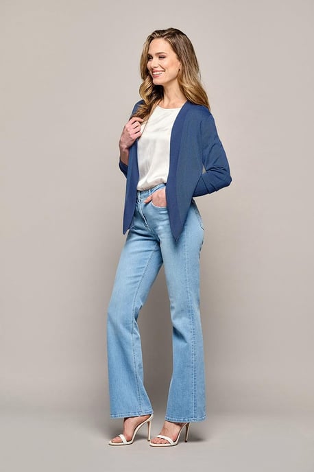 Delhi Lurex Vest Grijs Blauw