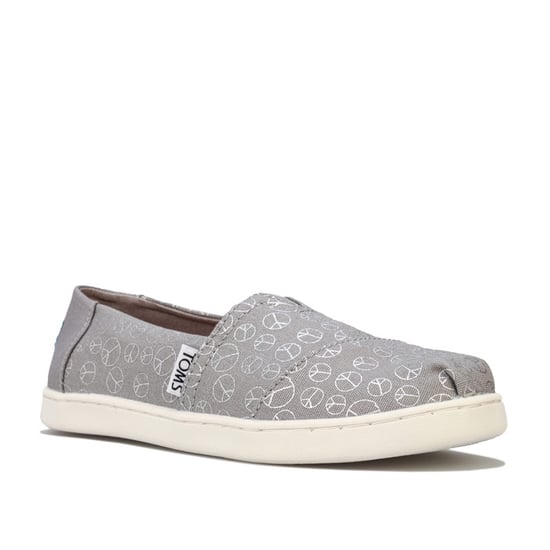 Girl's Toms Juniors Foil Peace Pumps in Grey
