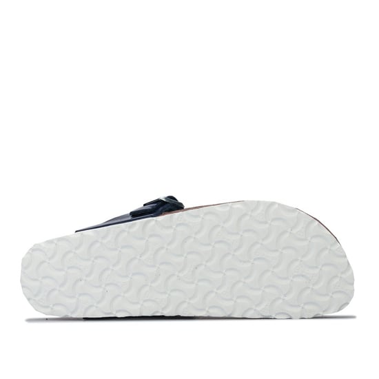 Women's Birkenstock Gizeh Patent Sandals Narrow Width in Dark Blue