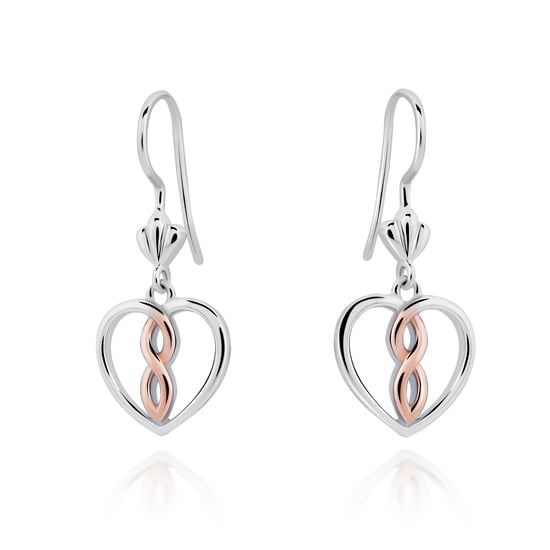 Orphelia 'Delilah' Women's 925 Sterling Silver Drop Earrings - Silver/Rose ZO-7475 - Image 2