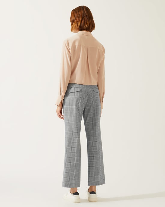 Mono Check Crop Trouser
