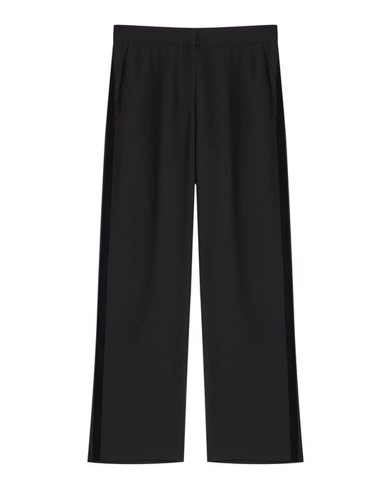 Relaxed Velvet Trim Trouser