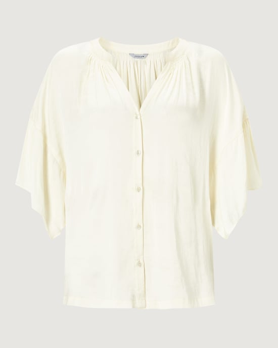 Crocus Drape Button Top