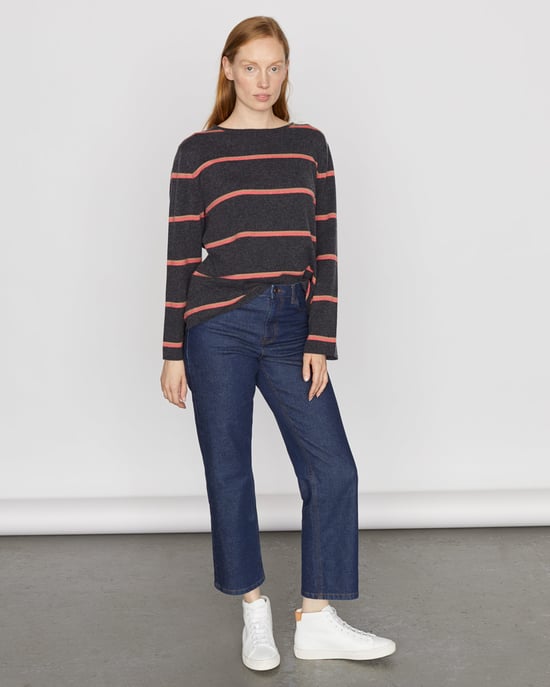 Cashmere Stripe Slouchy Jumper