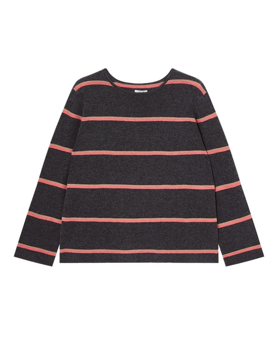 Cashmere Stripe Slouchy Jumper