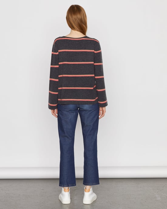 Cashmere Stripe Slouchy Jumper
