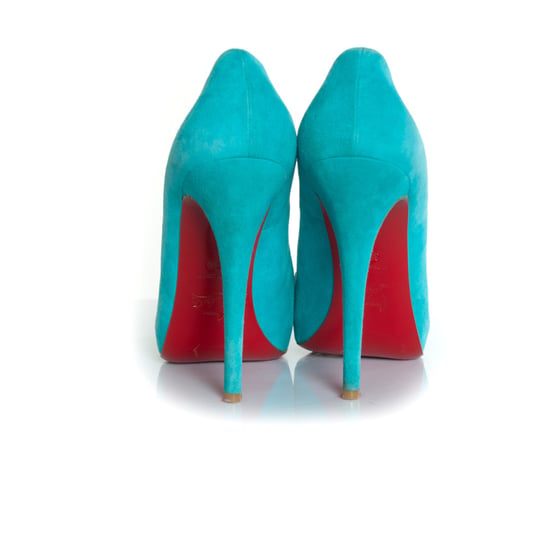 Turquoise suède pumps - Image 3