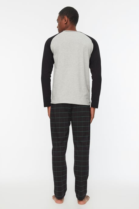 Trendyol Herrar Raglanärmad Crew neck Pyjamas Set - Image 6