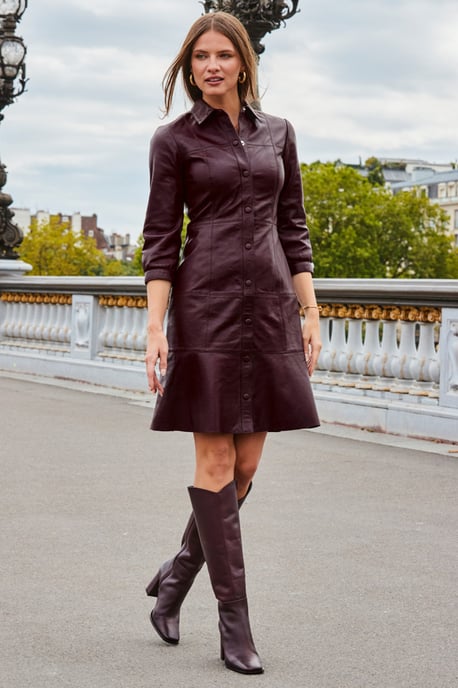 knee length dresses for ladies Your Perspective Vegan Leather Mini Dress main image 0