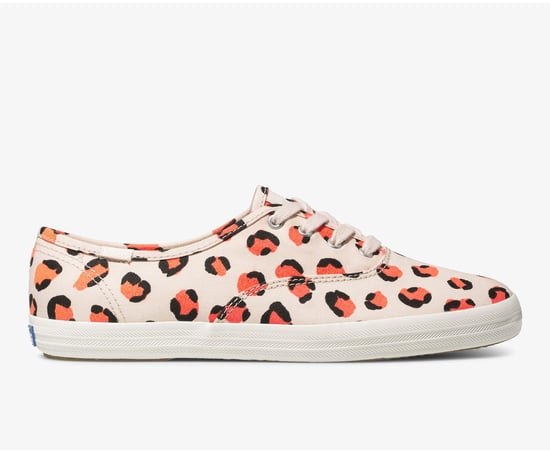 Keds Champion Women Leopard Rubber Outsole Pink/Coral Canvas Shoes