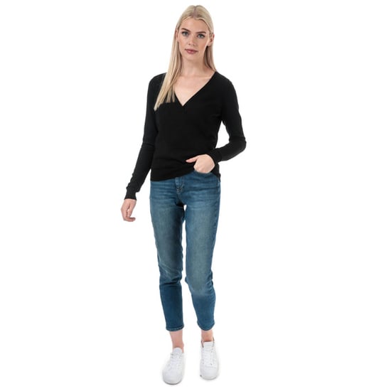 Women's Vero Moda Karisara V-Neck Wrap Jumper in Black - Image 3