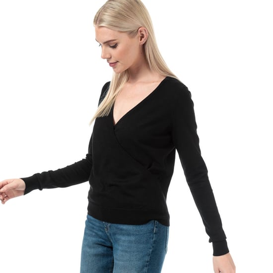 Women's Vero Moda Karisara V-Neck Wrap Jumper in Black - Image 4