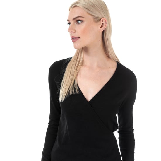 Women's Vero Moda Karisara V-Neck Wrap Jumper in Black - Image 5