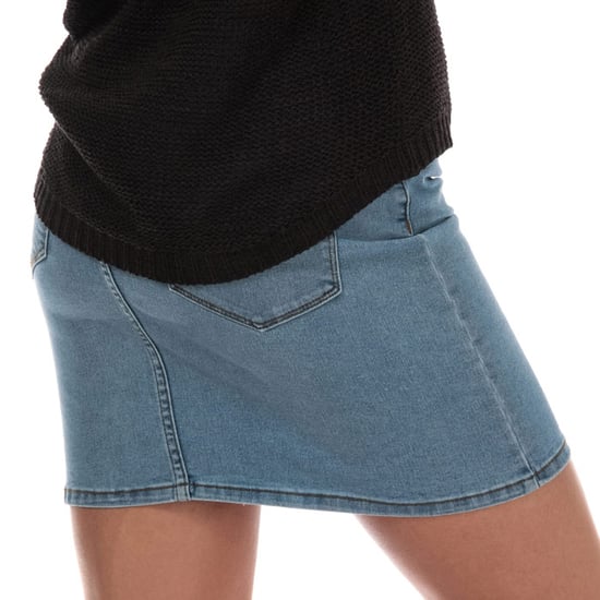 Women's Vero Moda Hot Seven Denim Skirt in Light Blue