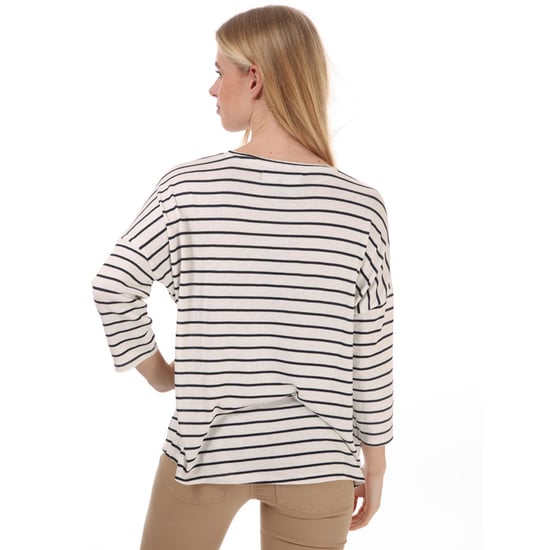 Women's Vero Moda Brianna 3 Quarter Sleeve Stripe Jumper in White Navy - Image 2